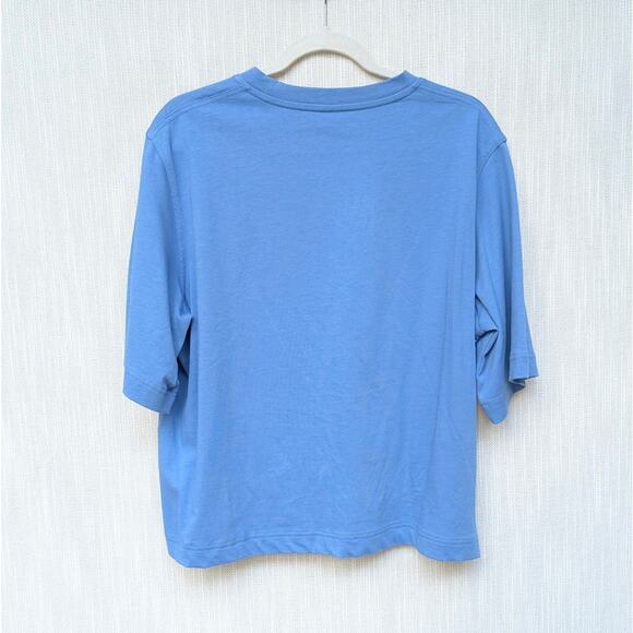 Arket Blue Short Sleeve Round Neck Cotton Jersey T-shirt, size M - Picture 2 of 8